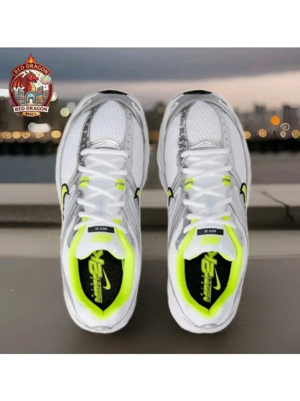 Nike Air Max Moto 2K White Cyber Metallic Silver HQ2056-105 - Women's Size 11